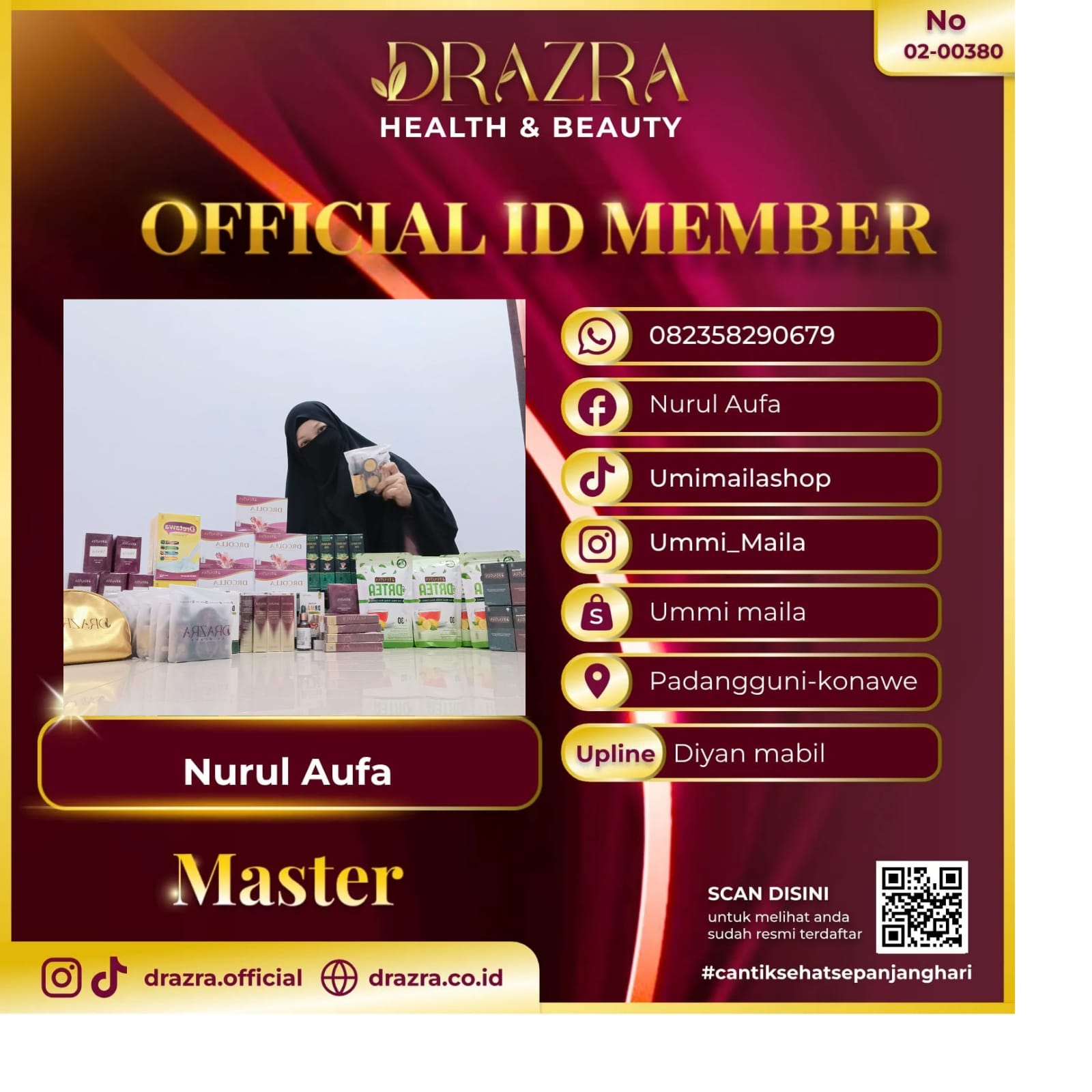 Official ID Member Nurul Aufa - Master DRAZRA