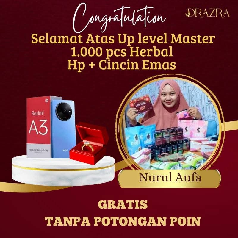 Pencapaian dan reward Nurul Aufa