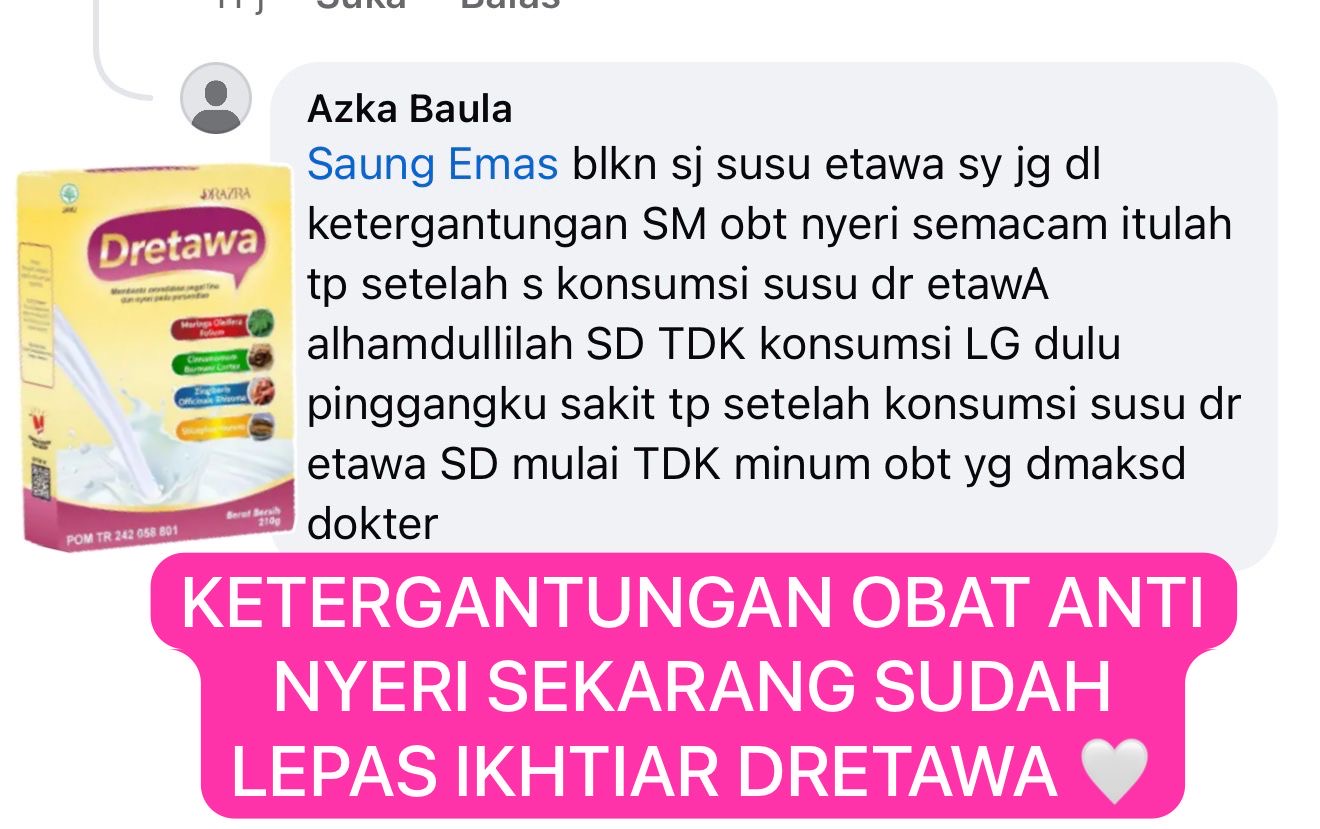 Testimoni pelanggan DRAZRA dari landing page Sahrini